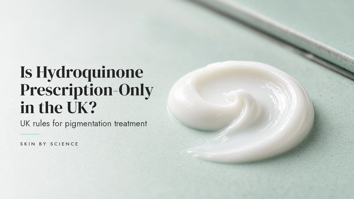 Is Hydroquinone Prescription-Only in the UK? - cream swirl on a mint tile