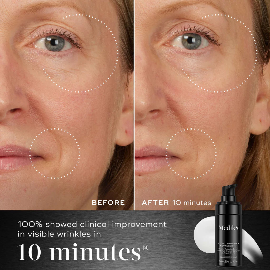 Medik8 Liquid peptides Advanced MP Before and after 2