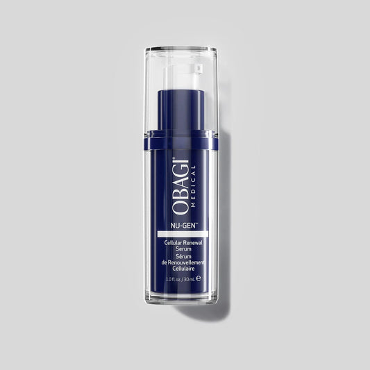 Obagi Cellular Renewal bottle on a gray background