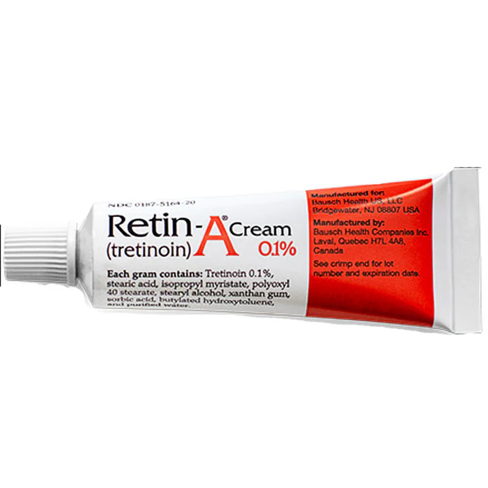 Tube of Retin-A Cream on a white background