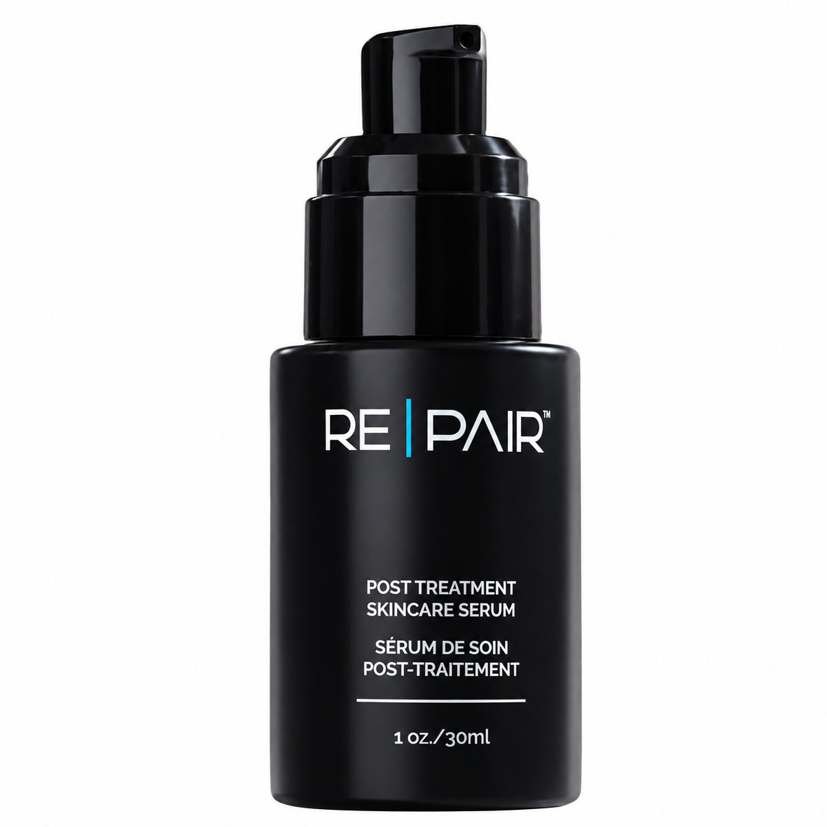 EXO|E RE|PAIR plant exosome post-treatment skincare serum, 30ml black pump bottle